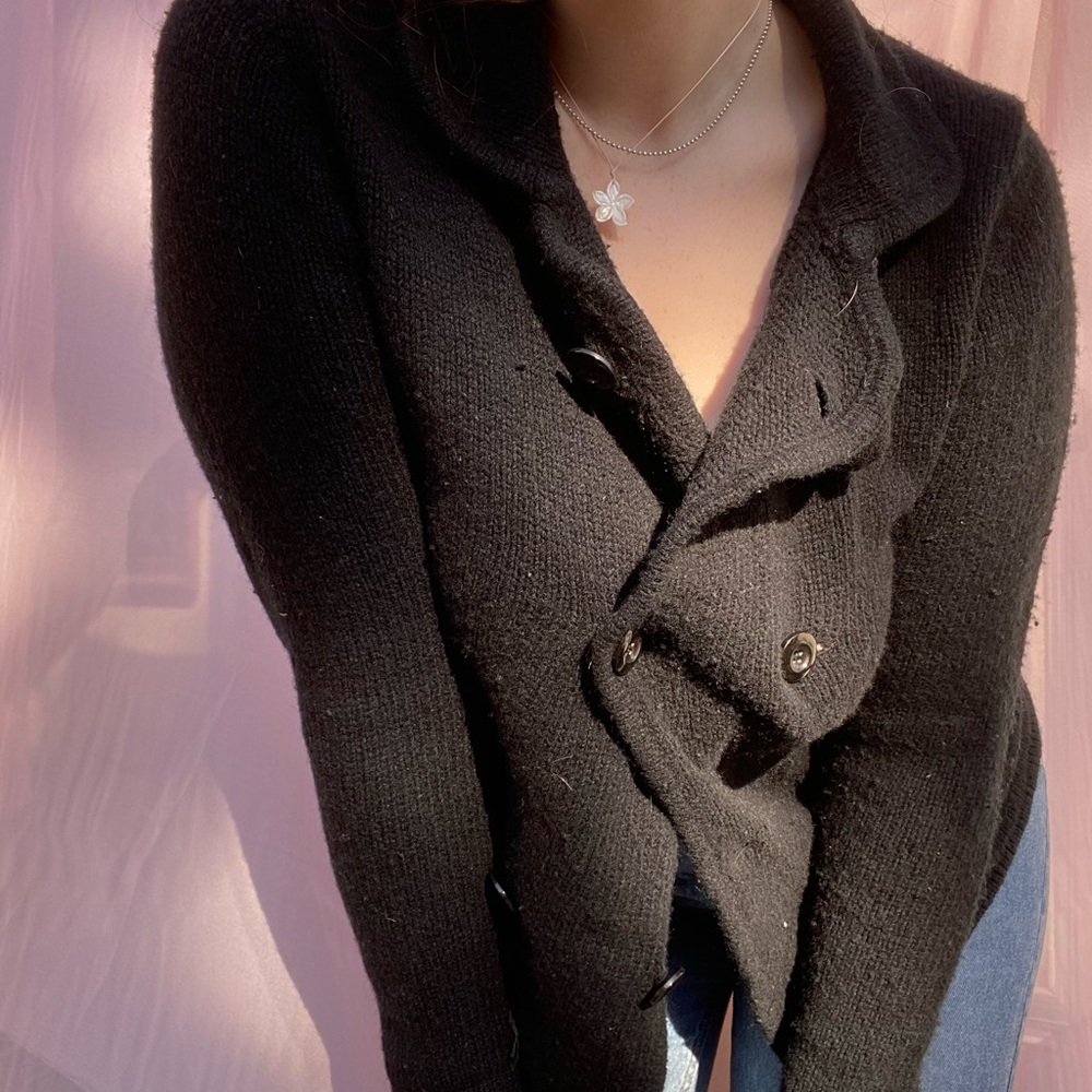 Black Wool Gap Coat